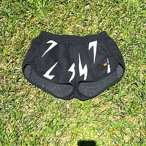 Aviator Nation Black lightning bolt shorts